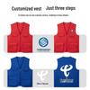 Gilet da Lavoro Rosso Personalizzato con Logo per Promozione di Squadra e Pubblicità