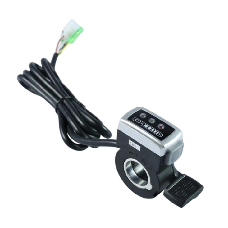 Easy to Install Thumb Throttle Electric Bicycles Thumb Grip Having Battery Monitor Display for Bike Modification Part