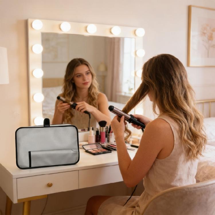 Effective Curling Iron Holder Bag Constructed From hard Fabric And Useful Storage Solution