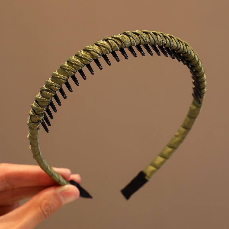 2024 Korean Green Headband & Hairpin for Girls - Trendy Douyin Style High-Value Headdress for Kids