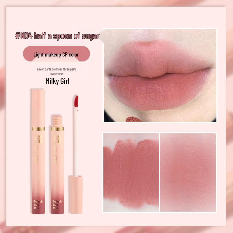 Douyin Popular Matte Velvet Lip Mud – Non-Stick, Soft Mist Lip Gloss for Students, Whitening, Affordable Makeup