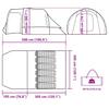Family Tent for 6 People Green Waterproof