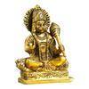 Ashtadhatu Shri Hanuman Ji Idol, Bajrang Bali Sitzende Statue, Messing - 8 Zoll