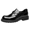 Autumn New Wenzhou Leather Shoes Men's Genuine Leather One-pedal Loafers Business Casual Black Men's Big Head Foot Cover Comfortable