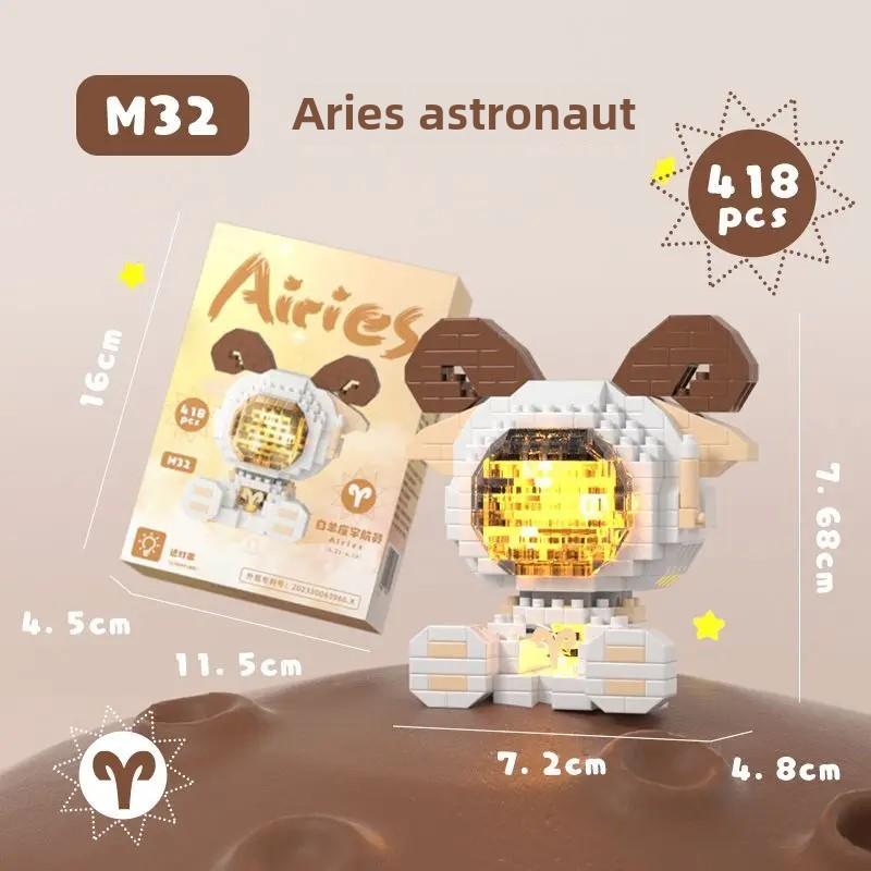 12 Zodiac Signs Assembled Building Blocks Small Particles Educational Toy Gifts