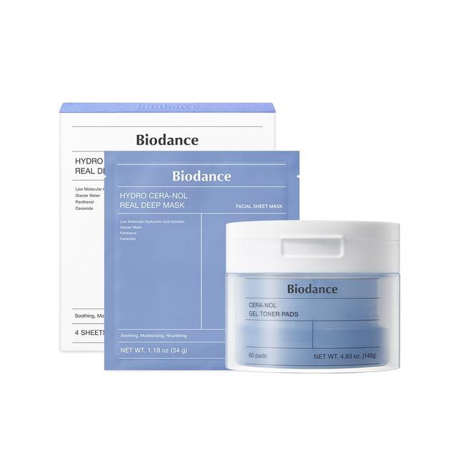 Biodance - Bundle: Hydro Cera-nol Real Deep Mask Set + Cera-nol Gel Toner Pads 2 pcs