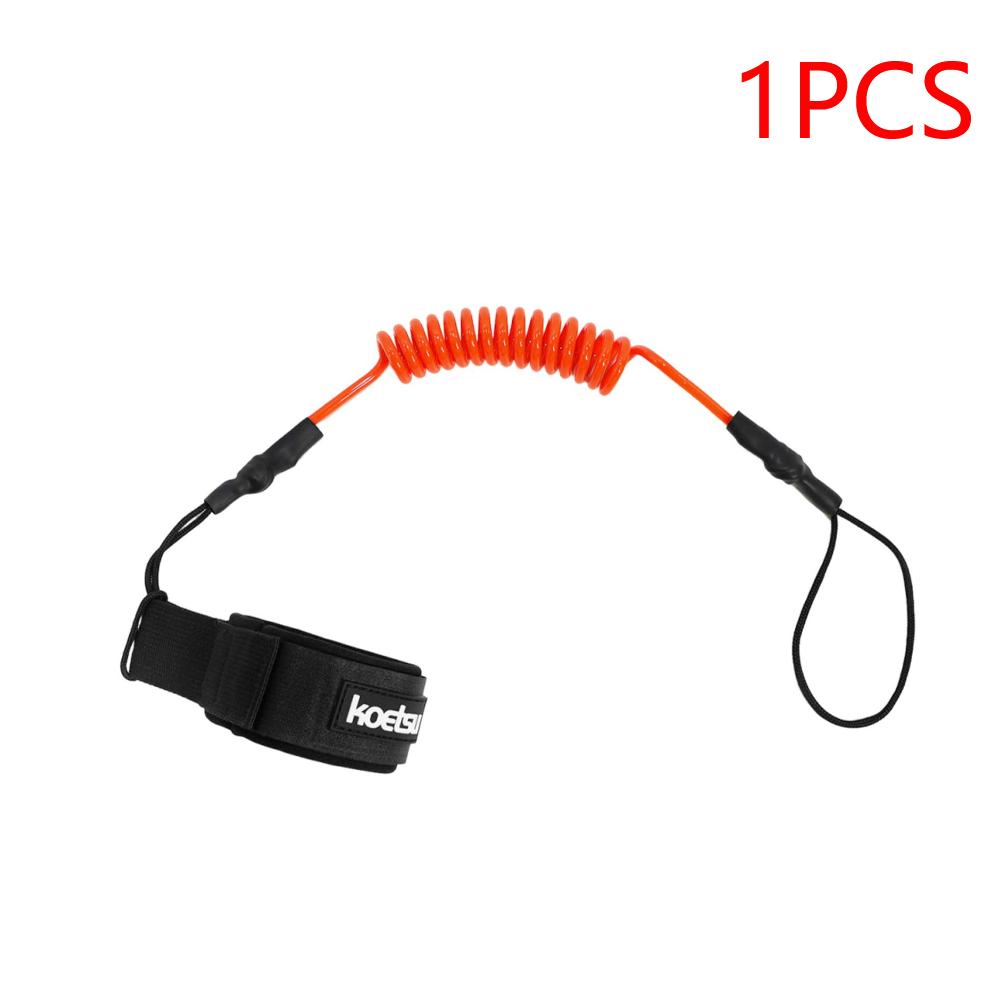Coiled Bodyboarding Leash TPU Material Strong Cord Stand UP Paddle Board Leg Rope Stretchable for Fishing Tools Rods Strap