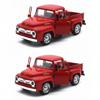 1/2/3PCS 1:32 Die-Cast Metal Pickup Truck Model Red Exquisite Handmade Alloy Car Toy Kids New Year Gift Desk Home Decoration