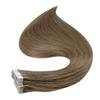 Human Hair Seal Extensions TAPE Hair Remy Extensions Color Wig Extensions 10pcs [ALISY] (16inch, 8#)