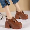 Lolita Shoes for Women Mary Jane 2026 Lace Up Loafers Girls Students JK Uniform High Heels Platform Shoes Female Shoes
