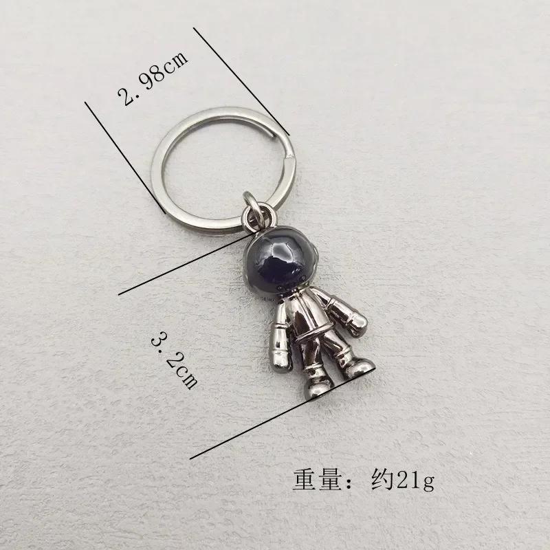 New Fashion 3D Astronaut Keychain Space Robot Spaceman Keychain Keyring Alloy Gift for Man Friend Creative Car Keychain Pendant
