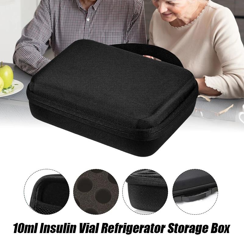 30/60 Slots 10ml Insulin Vial Storage Box with Mesh Bag for Organizing Small Injection Vials Portable Samll Bottle Carrying Case