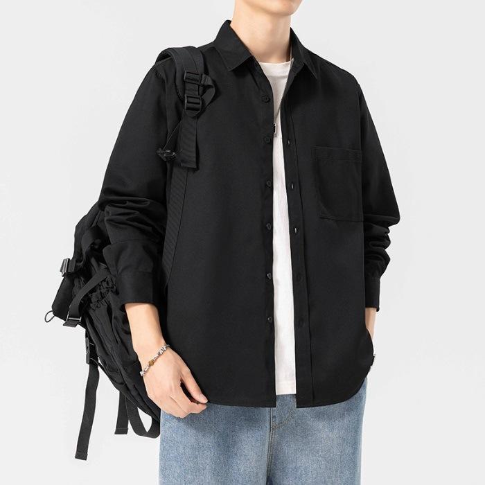 Streaming Long-sleeved Shirts for Men's Trendy Brand Loose Casual Shirts for Workwear Boys' Jackets