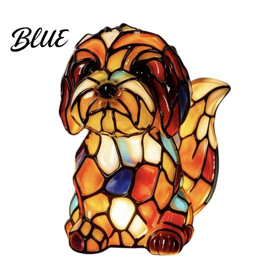 Cozy Warm Light for Reading Vintage Stained Glass Style Desk Lamp Cute Animal Night Light Decorative Room Ambient Lighting Lamp Bedroom Bedside Kids