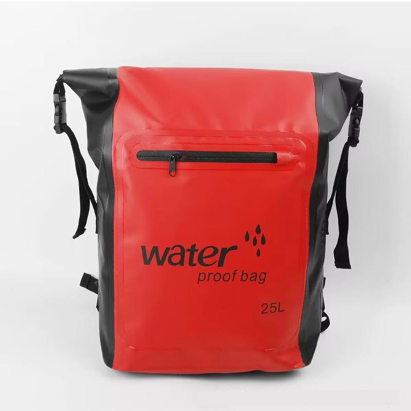 25L Waterproof Outdoor Mountaineering & Rafting Backpack - Wear-resistant PVC, Large Capacity