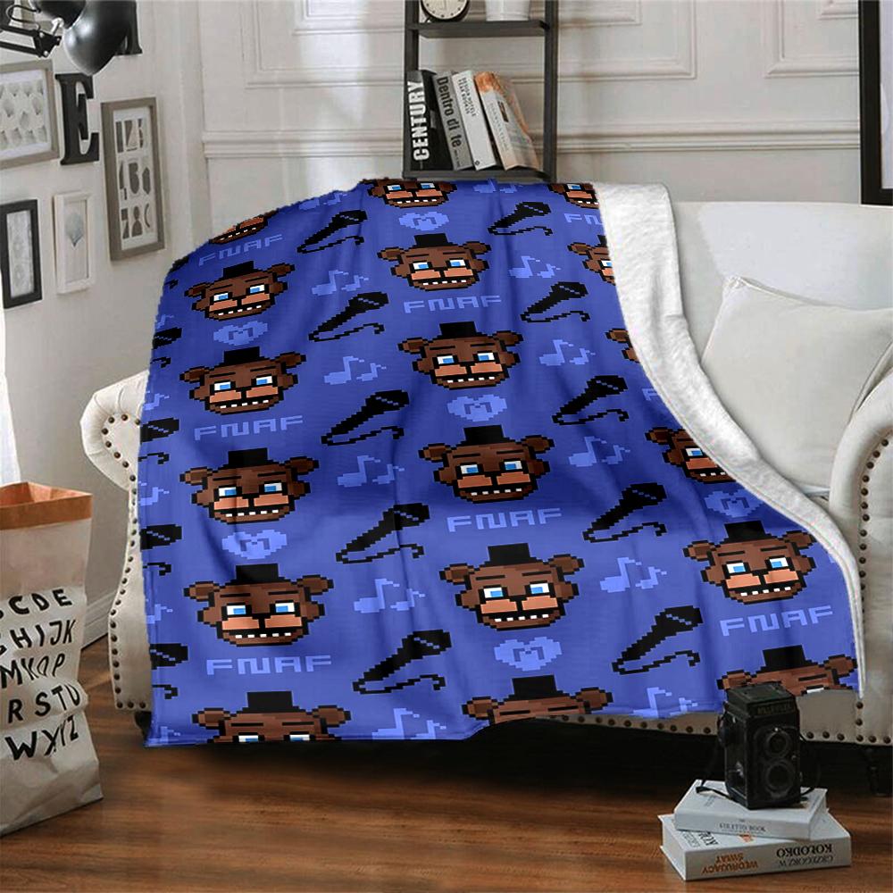 1Pc Five Nights Freddy'S Blanket For Couch Bed Plush Cozy Fuzzy Blanket Super Soft Warm Blankets For Fall And Winter 0918218