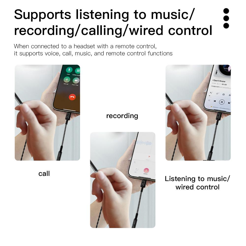 KEYSION Adjust EQ Type-C To 3.5mm USB DAC Audio HiFi Decoder 32bit/384kHz ADC 48kHz HD Headphone Amplifier for Android iOS Win10