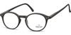Round Frame Reading Glasses MONTANA Black Matt Shape Design MR65