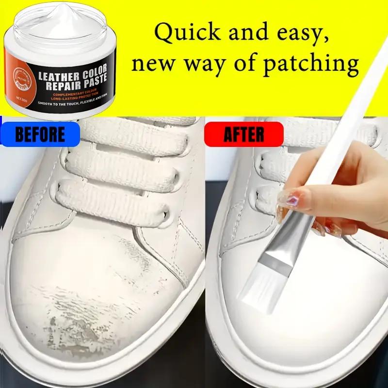White Leather Repair Kit - Color-correcting Cream for Restoring Scratches, Fading and Aging Leather - Suitable for White Sofas,
