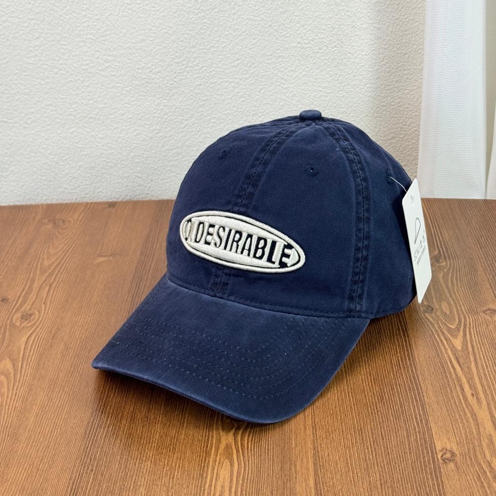 Fashion Hat Senli ins Vintage Baseball Cap Female Couple Casual Embroidery Washed Hat Versatile Soft Top Big Head Circumference Cap