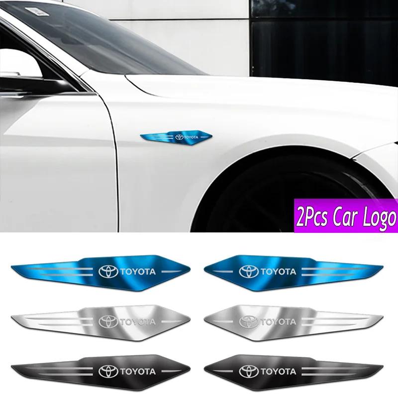 3D Kovové Auto Dveře Karoserie Blatník Dekorace Znak Samolepky pro Toyota Chr Corolla Camry Rav4 Yaris Hilux Prius Avensi Verso