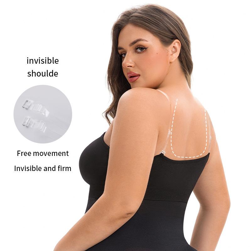 Plus Size European Front Closure Push-Up Bra Seamless Invisible Shoulder Straps Breathable Shock-Absorbing Comfortable Bandeau Bra Women's Underwear