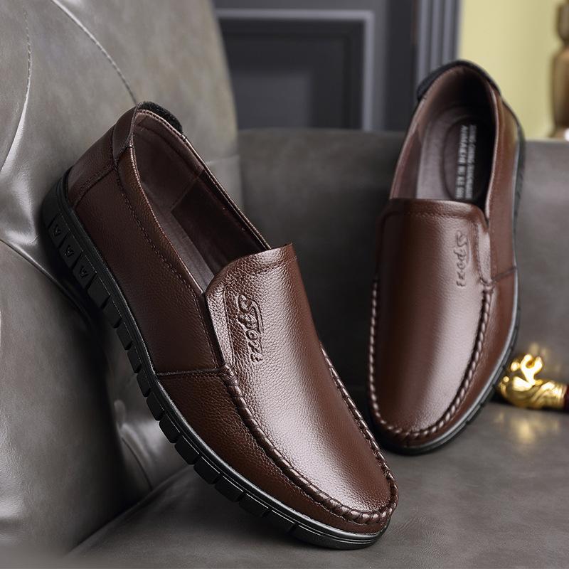 

Genuine Leather Sandals Men Platform Causal Business Shoes 2026 Slip on Shoes Male Fashion Beach Footwear Man Zapatos Hombre 45