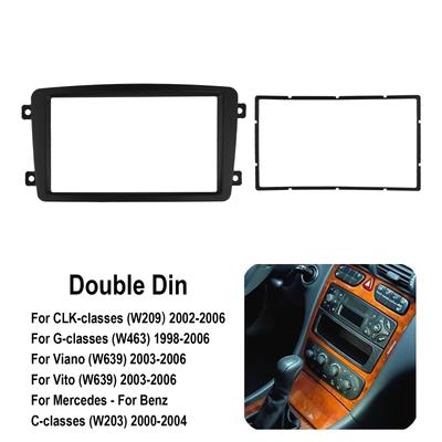 2 Din Auto Radio Fascia DVD Player Panel Kits Stereo Dash Rahmen Für Mercedes Für Benz C-klassen (W203) 2000-2004