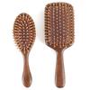 Durable High-End Solid Natural Wood Hairbrush for Women Salon Use Skin-Friendly Compact Styling Tool with Air Cushion