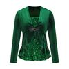 JPNTKY Women's Fashion Casual V-Neck Long Sleeve Blouses & Shirts