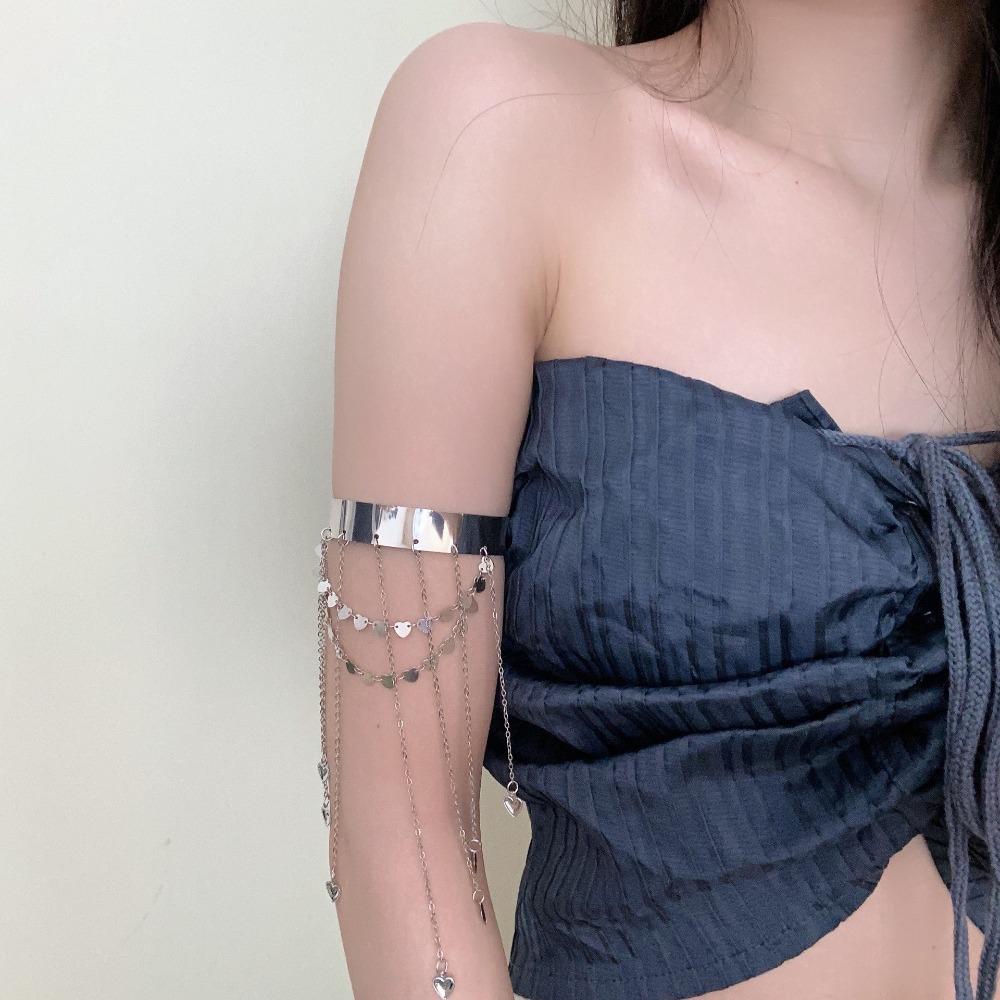 Sweet Fringe Open Bangles Exquisite Upper Arm Cuff Upper Armband Hand Jewelry  Women