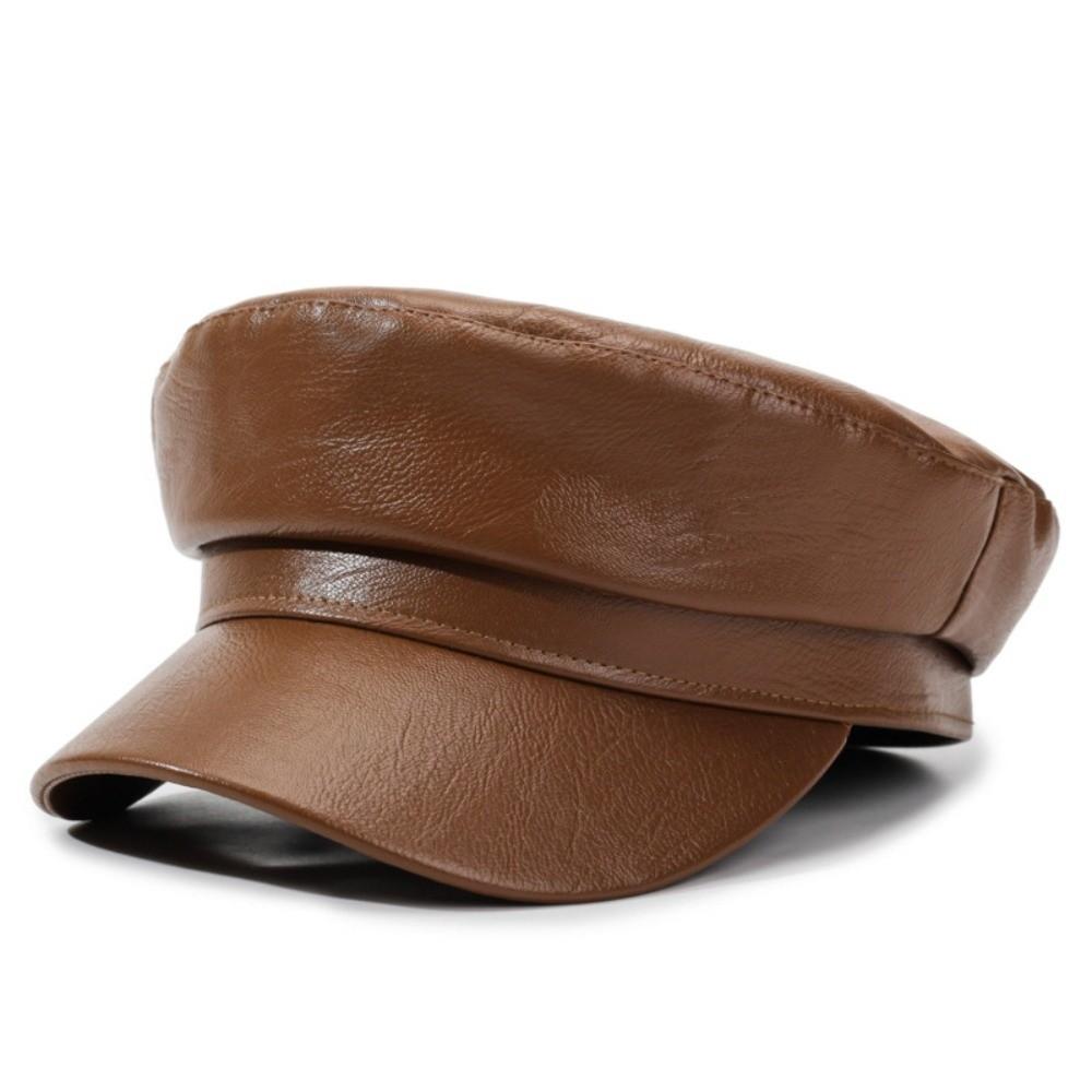 Short Brim Newsboy Cap Adjustable Beret Cap Casual Peaked Cap  Travel Use