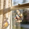 Easter Bunny Wall Decor 2D Flat Acrylic Bunny Egg Easter Pendant, Spring Rabbits And Egg Table Sign Decorations