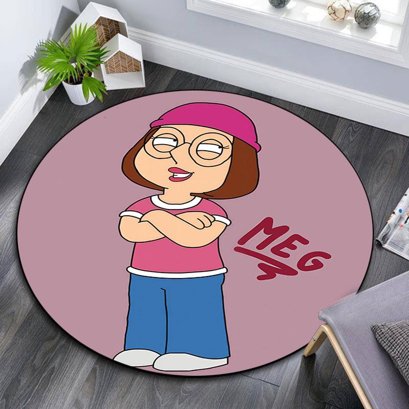 Meg Griffin Pattern Round rug,Carpet Rug for Living Room Bedroom Playroom ,Non-slip Floor Mat,Holiday Gifts and Birthday Gifts.