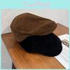 Classic Solid Corduroy Color Beret Cap With Warmth Sunshade For Winter Gift