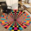 1pc Vortex Tunnel Office Round Area Rug,  Mat Suitable ForOffice, Under Office Chairs Bedroom Living Room Home Decor, Room Deco