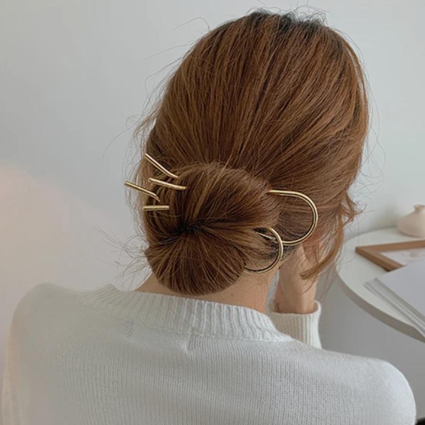 

Новая модная металлическая U-образная заколка для волос для женщин, роскошная хрустальная опаловая заколка, шпильки, шпилька, головной убор, инструменты для укладки волос