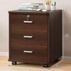 Office Desk with Movable Under-Storage and File Cabinets