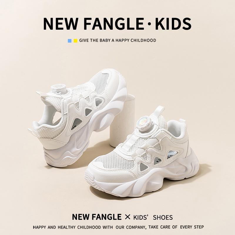 

New Children s Sports Shoes Mesh Breathable Summer New Boys and Girls Soft Sole Running Shoes 27 білий