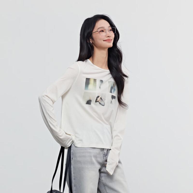 

Elva Island Women s Color-Block Print Long-Sleeve T-Shirt M