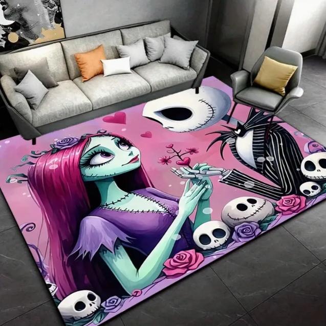 

1pc Nightmare Before Christmas Outdoor Carpet Jack Skellington Halloween Christmas Floor Mat Patio Camping Living Room Bedroom 40x60cm