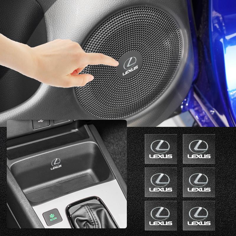 Car Emblem Logo Decorative Stickers Badge Decal Interior Styling For Lexus F-SPORT ES RX NX LS UX LM LX GX LC RZ IS CT GS RC HS AEO1
