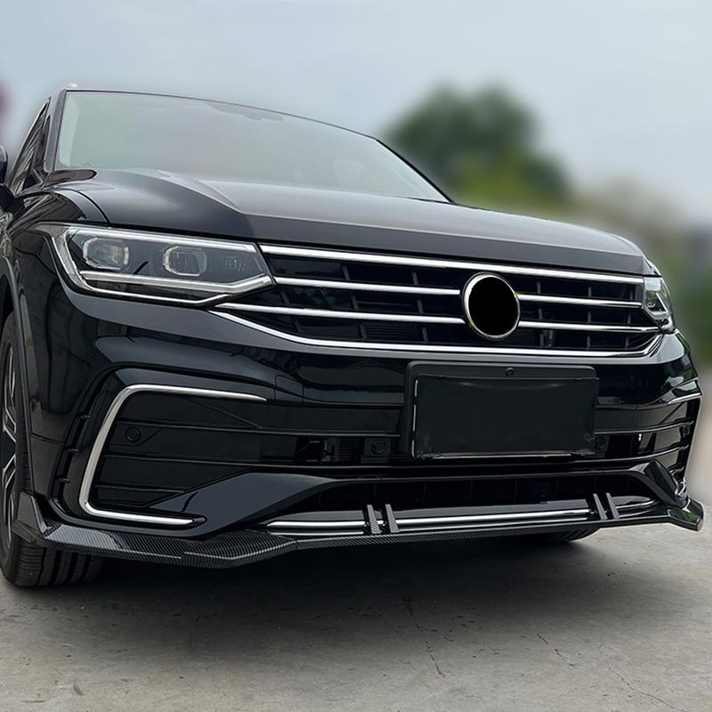 Car Front Bumper Splitter Lip For Volkswagen Tiguan MK2 R Line Facelift 2020 2021 2022 2023 Canard Spoiler Diffuser Body Kits