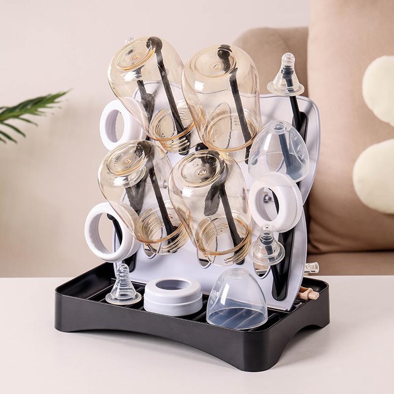 Foldable Dustproof Drying Rack for Baby Bottles and Cups