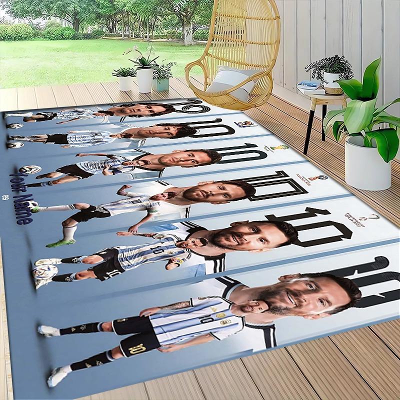 Custom Number Ten Legend Carpet Rug Soft Washable Anti Slip Home Living Room Sofa Mats Personalized Christmas Rug