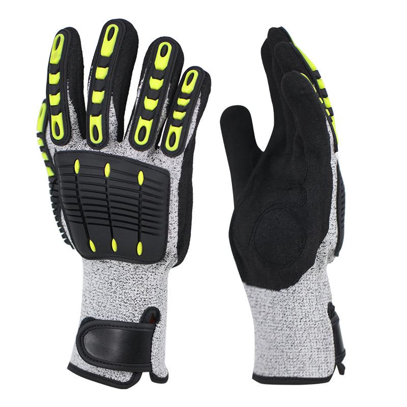 Level 5 Cut-Resistant Shock-Absorbing Anti-Impact HPPE Gloves for Petroleum, Mining, and Construction