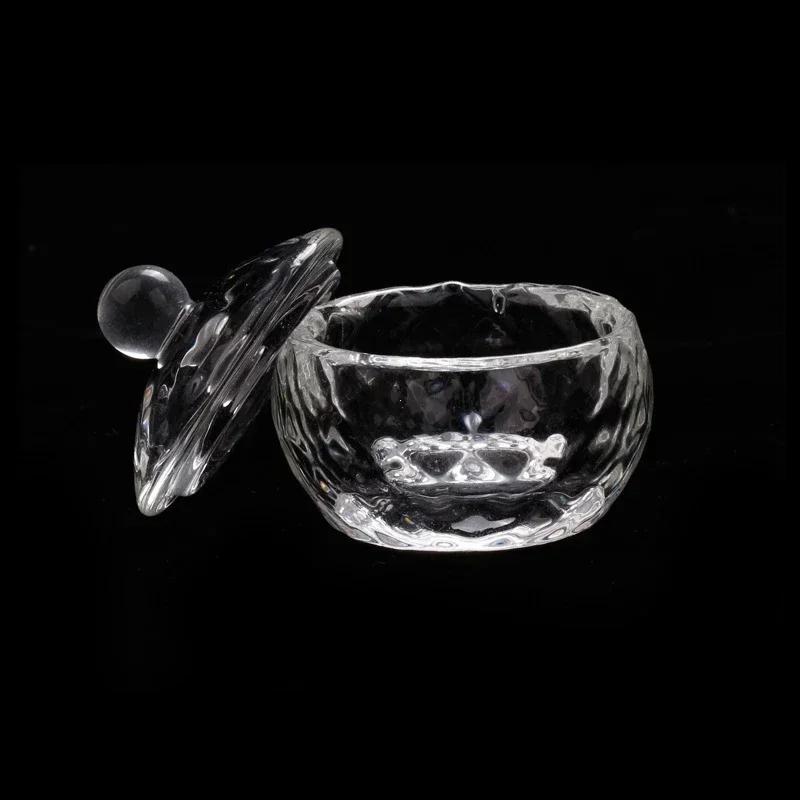 New Nail Art Crystal Glass Acrylic Powder Liquid Nail Cup Dappen Dish Lid Bowl Cup Holder Equipment Crystal Glass Nail Art Tools