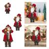 Collectible Standing Christmas Ornaments, Traditional Santa Claus Figurine,