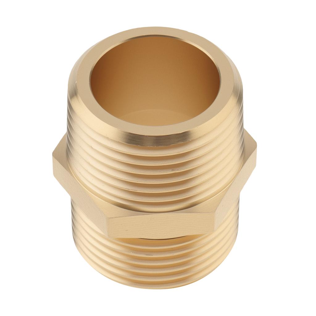 Adaptador de Rosca para Tubería de Latón Hembra de 3/4 de Pulgada a NPT Macho para Tuberías Industriales, Sistemas de Aceite, Aplicaciones de Tuberías de Agua de Jardín