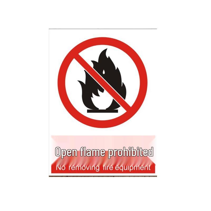 JNL N33357 No Open Flames Warning Sign